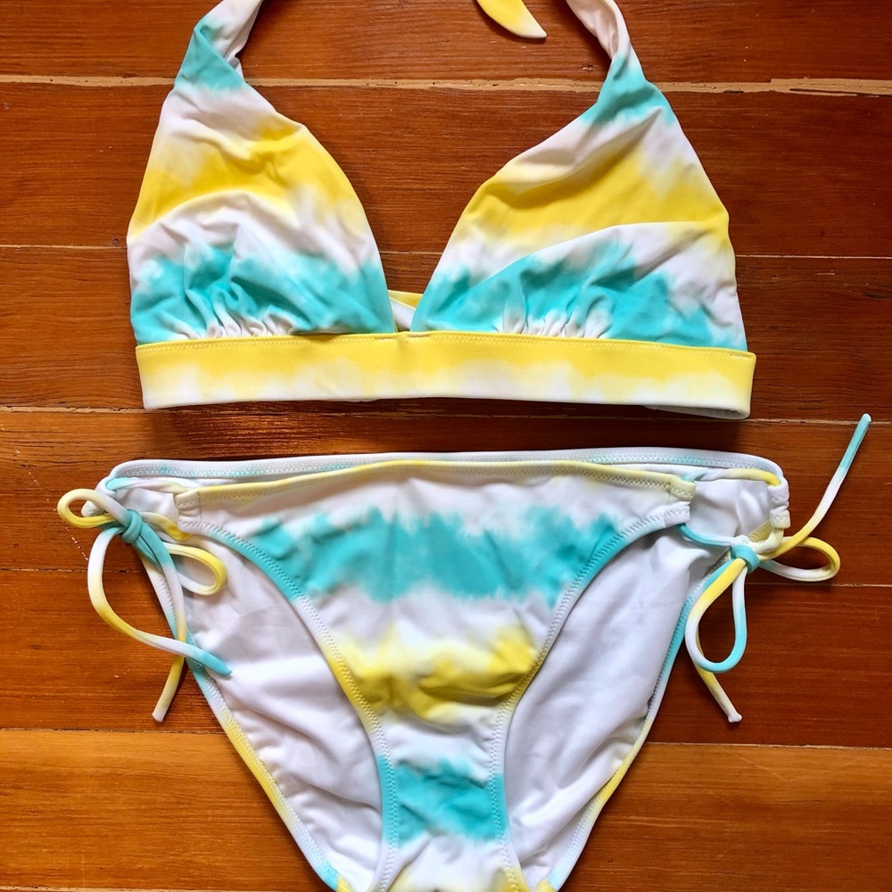 Victoria Secret tie-dye bikini! Top size large, bottoms size medium.